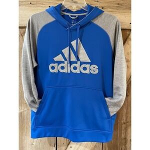 Adidas youth Large Royal Blue With Gray Logo Hoodie Sweatshirt 💙💙💙💙